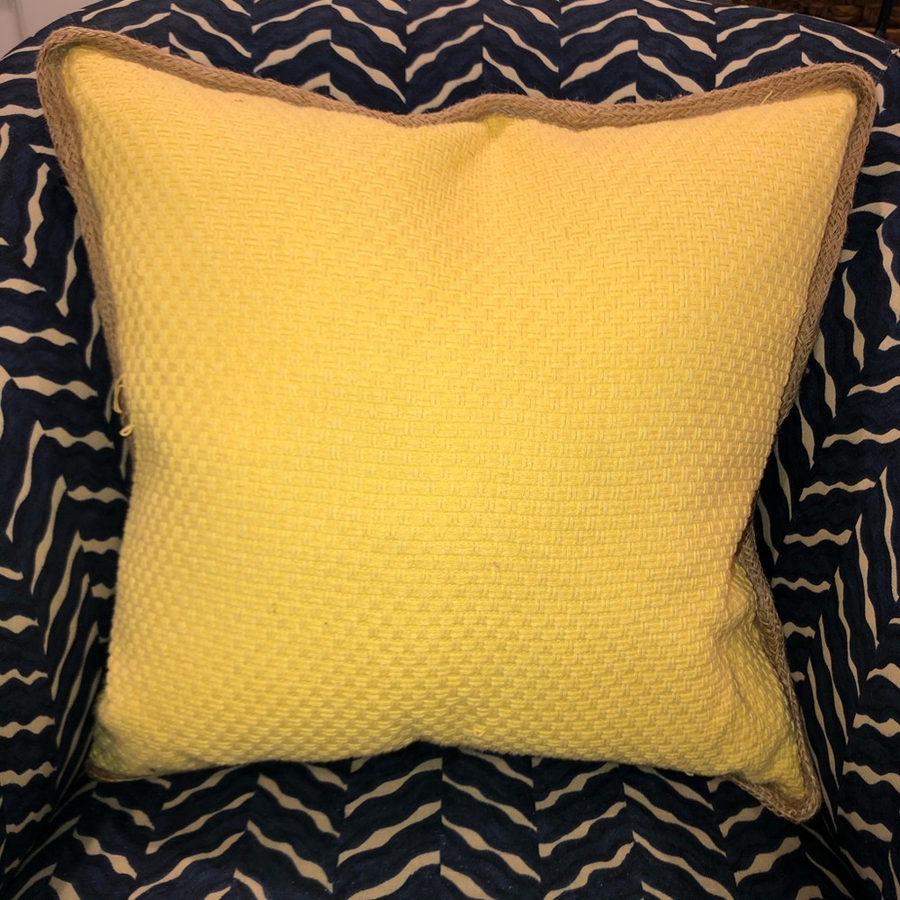 Newport Yellow Throw Pillow